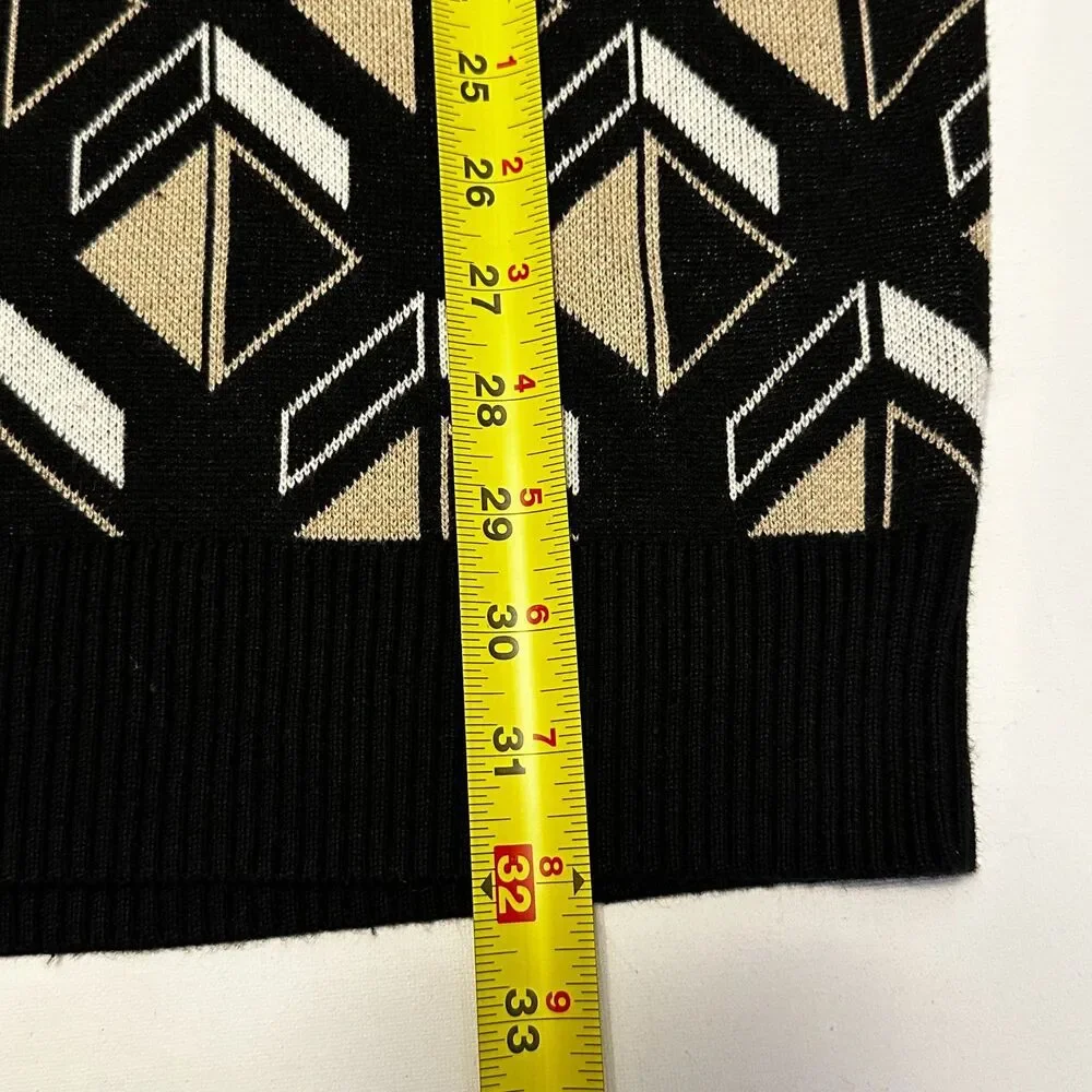 Shaquille O'neal XLG Mens Geo Pattern Crew Neck Long Sleeve Sweater 2XLT $80 NWT